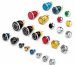 Assorted types of push button switches, momentary and latching electronic switches for industrial control