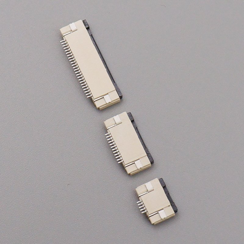 0.5mm pitch flip lock bottom contact FPC connector 12pin LCD screen FFC flat cable socket (1) 12Pin Flip Type FPC Receptacle, 0.5mm Pitch Bottom Connection Socket for LCD FFC Flat Ribbon Cable - Image 1