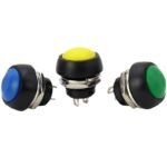 Waterproof Self Reset Push Button Switch 12mm Cutout, Round Horn Type Copper Nut Flame Retardant Button for Equipment Control - Image 4