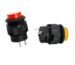 16mm round LED illuminated push button switch with indicator light, self-reset and latching micro tactile switch for control panel integration