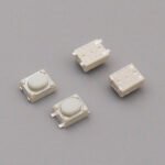 Horizontal side push tactile tact switch 4‑pin straight wrapped terminal for e‑cigarette PCB assembly