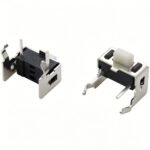 3*6*4.3mm high temperature resistant tact switch side actuation 2pin through‑hole with bracket component