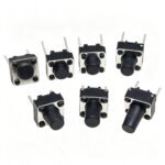 Straight copper terminal micro tact switch 6*6*4.3mm side and top actuation for home appliance control panel