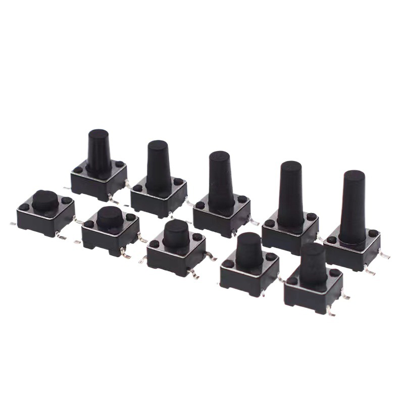 66mm 4pin SMD vertical tact switch high temperature resistant tactile micro button (1) high temp resistant vertical tactile push button switch 4.3‑20mm height for electronics