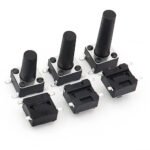 6*6mm 4‑pin SMD vertical tact switch eco‑friendly high temperature resistant 4.3‑20mm tape & reel micro push button