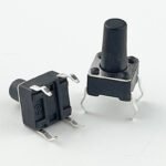 Through‑hole mounting 4pin tact switch 6*6mm multi‑height vertical tactile micro switch