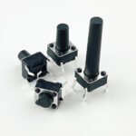 Vertical through‑hole tactile push button switch 4pin high temp resistant for electronic equipment