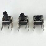 Side‑actuated micro tact button horizontal mounting 6*6mm with bracket component