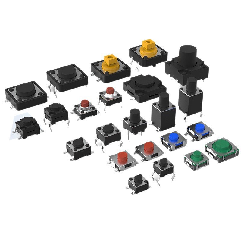 6x6 SMD side actuated tactile switch with mounting bracket, 4x4 waterproof silicone soft touch micro button switch, 0.06mm short travel for electronics Tactile Switch, 6x6 SMD Side Actuated Switch With Bracket, 4x4 Waterproof Silicone Soft Touch Micro Button Switch, 0.06mm Travel - Image 1