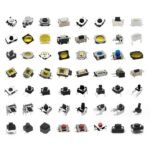 6x6mm Micro Tact Switch, 2P 4P SMD & Straight Plug Waterproof Button with Detection Bracket