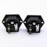 Panel Mount AC Receptacle With Mounting Ears AC-03, 10A 250V - Image 2