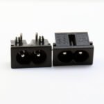 Snap-in AC019 Mickey Socket, 22*12mm High Temperature Resistant Angled C6 AC Power Jack - Image 3