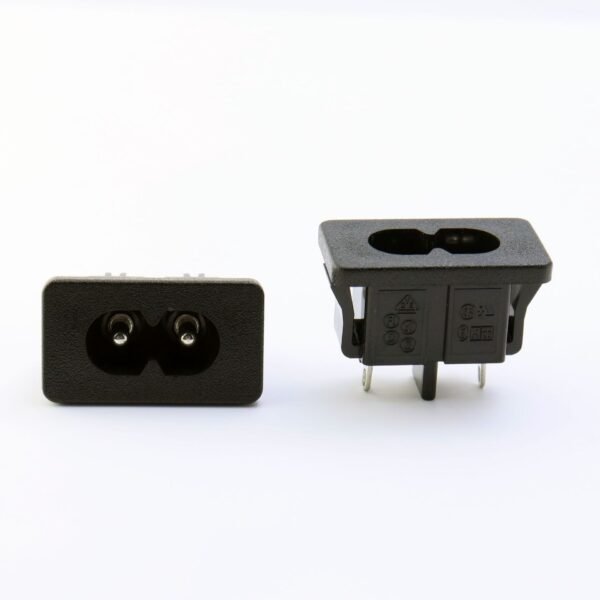 AC027 Snap‑In Small Figure‑8 IEC C8 Power Inlet Socket