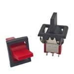 Alarm Toggle Switch with Handle, Bi-directional Momentary Self-reset Rocking Switch