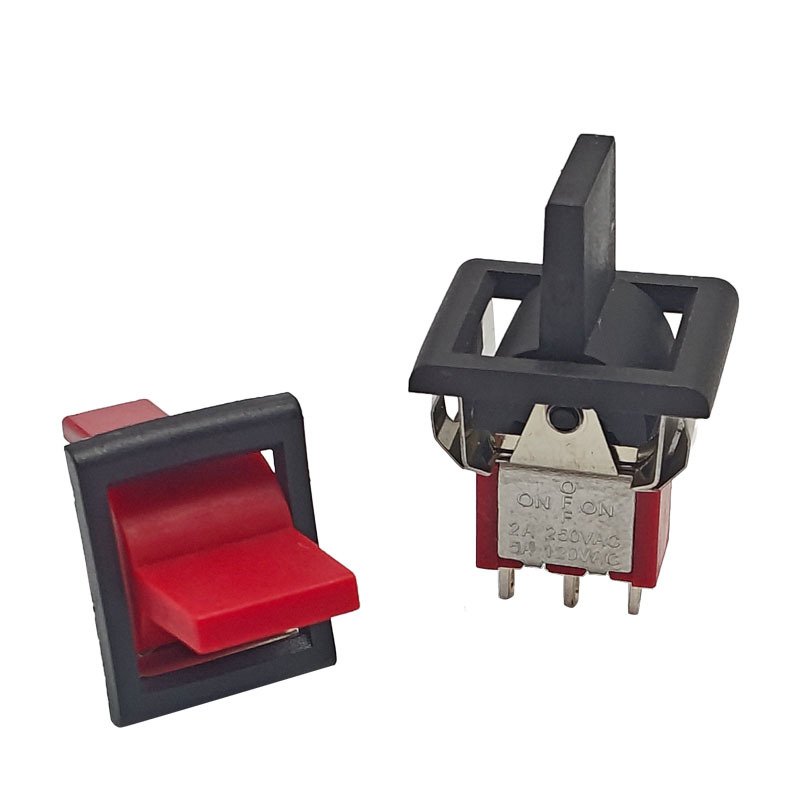 Alarm toggle switch with handle bi-directional momentary self-reset rocking switch (1) Alarm Toggle Switch with Handle, Bi-directional Momentary Self-reset Rocking Switch - Image 1