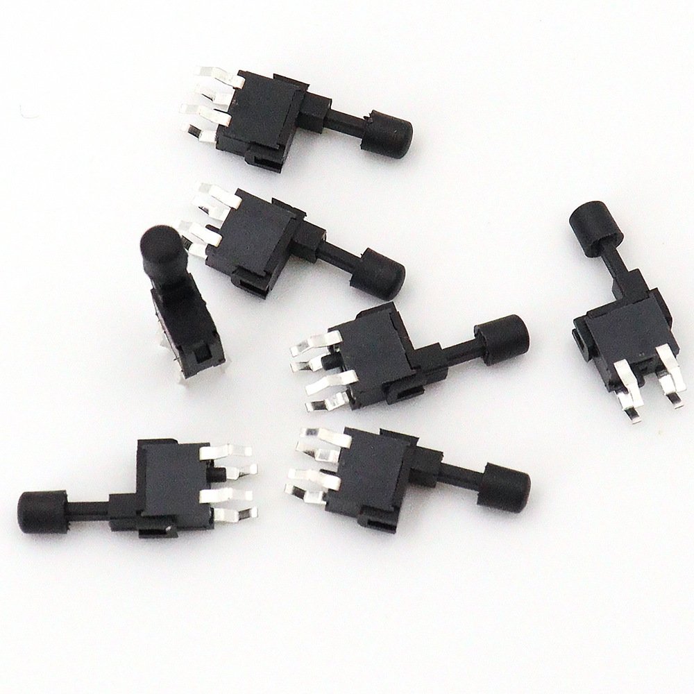 Capped vertical 4-pin limit switch 13.5mm snap door reset micro connector (1) Capped Limit Switch, Vertical Through Hole 4-Pin Micro Door Reset Connector, 13.5mm - Image 1