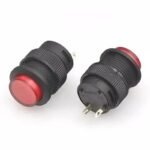 Circular self-reset Push Button Switch, metal actuator power control button for EV BMS emergency disconnect and high-low voltage switching