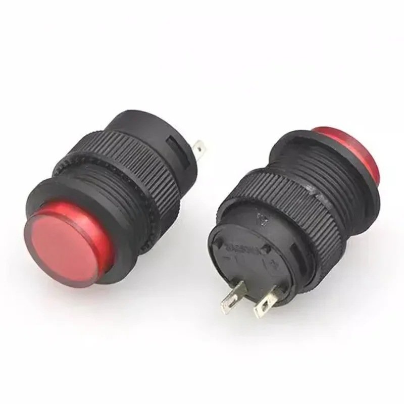 Circular self-reset Push Button Switch, metal actuator power control button for EV BMS emergency disconnect and high-low voltage switching