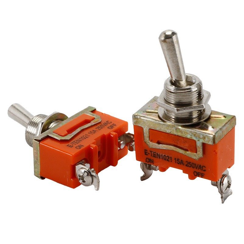 Close-up of 1321 6pin two position high current rocking toggle switch (3) 32A High Current 6 Terminal 2 Way 1321 Toggle Switch, Heavy Duty Rocking Control Switch - Image 1