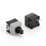 Latching Momentary 8.5×8.5mm 2Pin Single Row Through Hole Switch, Black Head Push Button for Toy Circuit - Image 4