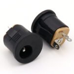 DC-022K Snap-in DC Power Socket, Round Snap Fit DC Female Jack 5.52.1 / 5.52.5mm - Image 2