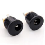 Threaded DC022M DC Power Socket with Nut, Snap-in DC Female Jack 5.52.1/2.5 & 3.51.3mm