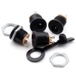 Threaded DC022M DC Power Socket with Nut, Snap-in DC Female Jack 5.52.1/2.5 & 3.51.3mm - Image 2