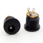 Threaded DC022M DC Power Socket with Nut, Snap-in DC Female Jack 5.52.1/2.5 & 3.51.3mm - Image 3