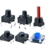 High Temp Resistant Micro Tact Switch, 6*6/8*8/12*12 IP67 Waterproof SMD Key Switch for Industrial & Consumer Electronics