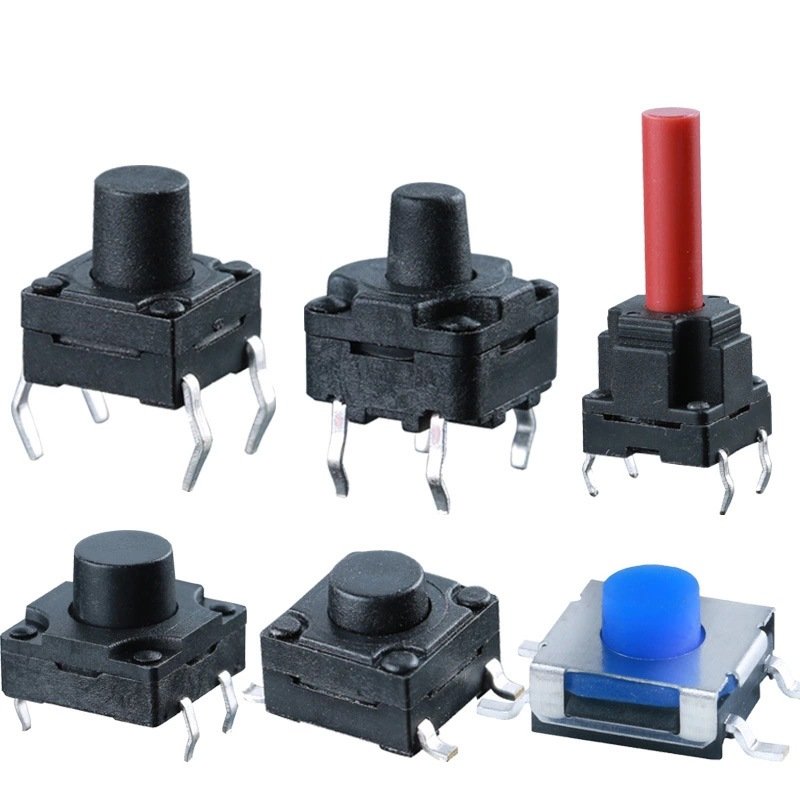 Eco-friendly waterproof tactile switch series, multi-size silicone sealed momentary push button (1) High Temp Resistant Micro Tact Switch, 6*6/8*8/12*12 IP67 Waterproof SMD Key Switch for Industrial & Consumer Electronics - Image 1