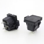Industrial AC power Sockets with IEC C14 inlet for panel mounting, 10A 250V 3-pin receptacle for global certification markets