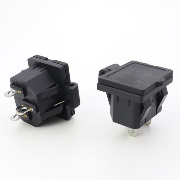 Industrial AC power Sockets with IEC C14 inlet for panel mounting, 10A 250V 3-pin receptacle for global certification markets