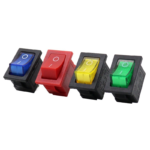 Square 15×21mm panel mount KCD1 illuminated power rocker switch component