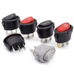 6A 250V KCD1 snap‑in oval power rocker switch optional lighted indicator for appliances