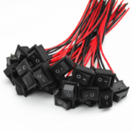 Pre‑wired KCD1 2‑position rocker switch with soldered cable for household electrical devices