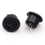 Large Round 5 Pin DIN Socket, 180 Degree Vertical DIP Connector, Snap Lock Terminal Connector - Image 2