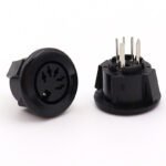 Large Round 5 Pin DIN Socket, 180 Degree Vertical DIP Connector, Snap Lock Terminal Connector - Image 3