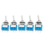 MTS Series Mini Toggle Switch MTS-101/102/103/202/203, 6mm Hole Panel Mount Rocker Switch