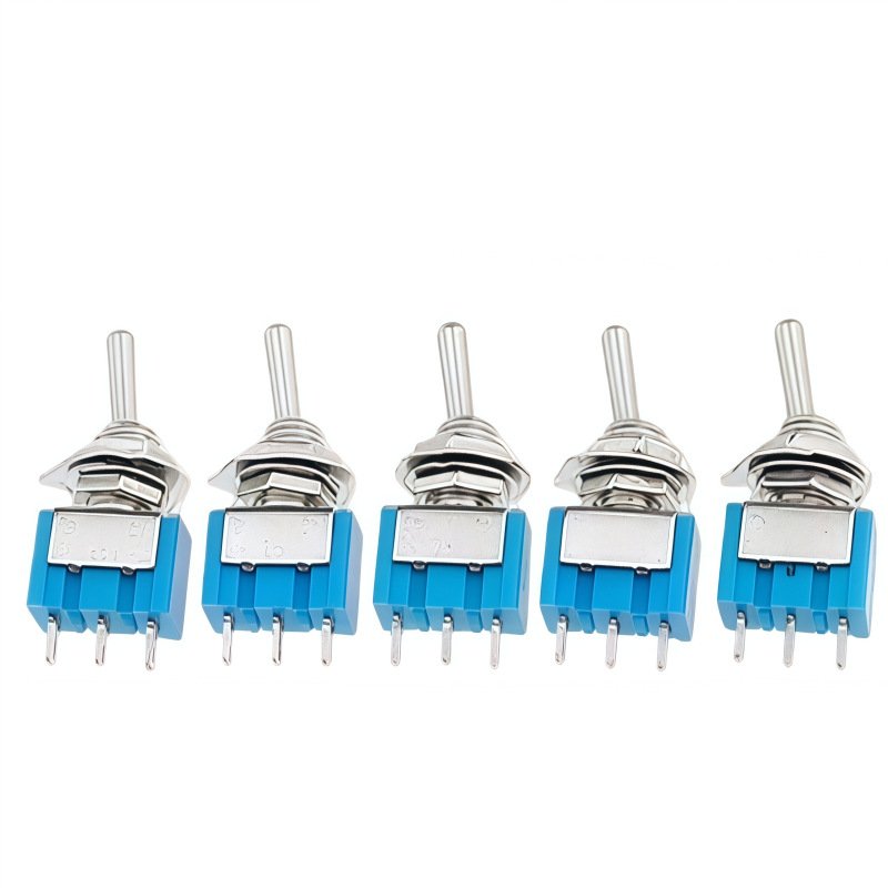 MTS-101102103202203 mini toggle switch 6mm panel mount hole rocker flip switch (1) MTS Series Mini Toggle Switch MTS-101/102/103/202/203, 6mm Hole Panel Mount Rocker Switch - Image 1