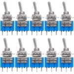 MTS Series Mini Toggle Switch MTS-101/102/103/202/203, 6mm Hole Panel Mount Rocker Switch - Image 2