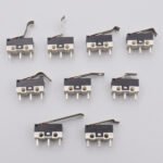 KW10 3Pin Small Micro Switch, Pressure Lever Reset Vertical Travel Switch with Curved Arm for Mouse and Toy Application - Image 2