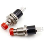Small Round Push Button Switch 7mm, 2 Pin Momentary & Latching Power Switch with Copper Pins - Image 4