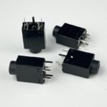 PJ358 Vertical 3.5mm Headphone Jack, 5Pin Through Hole Audio Socket Full Copper Contacts for Speakers