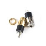 Gold Silver Plated PJ392-3P 3Pin 3.5mm Vertical Audio Jack, Panel Mount Headphone Female Socket with Nut