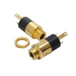 Gold Silver Plated PJ392-3P 3Pin 3.5mm Vertical Audio Jack, Panel Mount Headphone Female Socket with Nut - Image 3