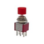 Red Hat Round Toggle Switch, Momentary Self-reset 6 Pin Push Button DS-622-T004-2A - Image 2