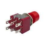Red Hat Round Toggle Switch, Momentary Self-reset 6 Pin Push Button DS-622-T004-2A - Image 4