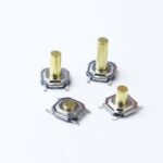 Waterproof SMD Tactile Switch 4-Pin, 4*4*1.5mm Metal Brass Head Momentary Push Button for Electronics