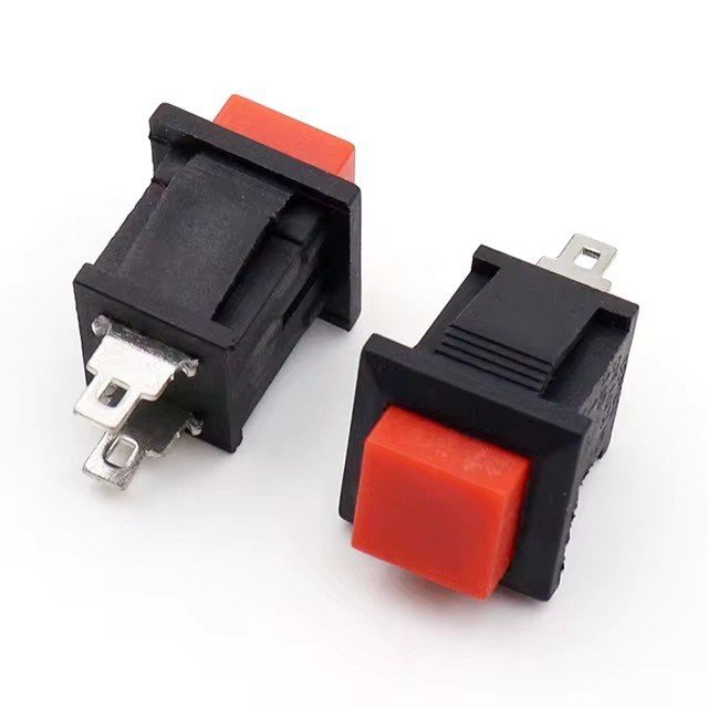 Square momentary push button switch DS‑430 DS‑431 PBS‑15C 2‑pin self‑reset power button (2) Square Momentary Push Button Switch, 2‑Pin Self‑Reset DS‑430 DS‑431 PBS‑15C for Household Appliance Control - Image 1