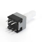 White Head Tall Actuator 8.5×8.5mm 6Pin Double Row Through Hole Push Switch, Latching and Non-locking Types - Image 3